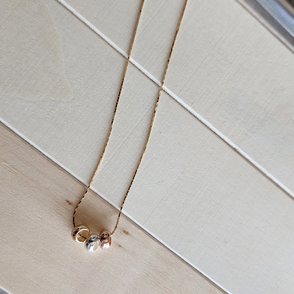 Three tone necklace
